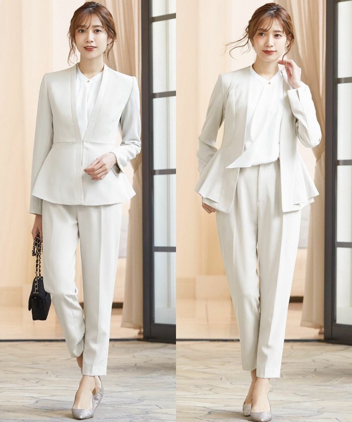 【フロリア/Flolia】の【在庫限り!L・2Lサイズだけの特別価格】洗えるジャケット&テーパードパンツの2点セットアップセレモニースーツ インテリア・キッズ・メンズ・レディースファッション・服の通販 founy(ファニー) https://founy.com/ ファッション Fashion レディースファッション Fashion for Women アウター Coat / Outerwear Collection レディースジャケット・軽アウター Jackets セットアップ Matching Sets レディースパンツ・ボトムス Pants & Trousers / Bottoms スーツ Business Suits & Workwear スーツジャケット・オフィスブレザー Suit Jackets / Blazers スーツパンツ・ドレスパンツ Suit Pants / Office Trousers / Dress Pants スーツセット・2点セット・レディーススーツ Suit Sets / 2-Piece Suits / Office Suit Sets 新作・新入荷 New Arrivals / New In ジャケット Jacket, Outerwear プチプライス・低価格 Affordable / Budget Price 洗える Machine Washable |ID: prp329100003801625 ipo3291000000036171742