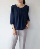 【フロリア/Flolia】の洗えるフロントタックギャザー七分袖ブラウス 人気、トレンドファッション・服の通販 founy(ファニー) ファッション Fashion レディースファッション WOMEN トップス・カットソー Tops/Tshirt シャツ/ブラウス Shirts/Blouses NEW・新作・新着・新入荷 New Arrivals S/S・春夏 Ss・Spring/Summer インナー Inner カーディガン Cardigan ギャザー Gather シンプル Simple ジャケット Jacket デコルテ Decolletage ビジネス 仕事 通勤 Business フロント Front プチプライス・低価格 Affordable ミドル Middle エレガント 上品 Elegant 夏 Summer 春 Spring 洗える Washable thumbnail ネイビー|ID: prp329100003801677 ipo3291000000024998568