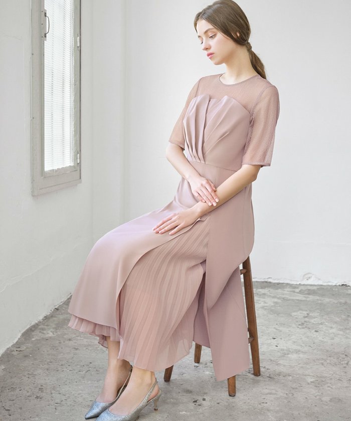 【ガール/GIRL】のビスチェ風アシンメトリーデザインロング丈プリーツ結婚式パーティードレス インテリア・キッズ・メンズ・レディースファッション・服の通販 founy(ファニー) https://founy.com/ ファッション Fashion レディースファッション Fashion for Women トップス・カットソー Cut & Sew Tops ビスチェ Bustiers & Corset Tops / Layered Bustier Style ワンピース Dresses フォーマル・パーティードレス・結婚式用ドレス Elegant & Casual Dresses 新作・新入荷 New Arrivals / New In ドレス Dress, One-Piece ビスチェ Bustier, Corset Top プチプライス・低価格 Affordable / Budget Price プリーツ Pleats, Pleated 結婚式 Wedding |ID: prp329100003801714 ipo3291000000035505585