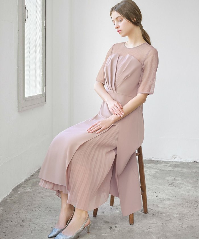 【ガール/GIRL】のビスチェ風アシンメトリーデザインロング丈プリーツ結婚式パーティードレス インテリア・キッズ・メンズ・レディースファッション・服の通販 founy(ファニー) https://founy.com/ ファッション Fashion レディースファッション Fashion for Women トップス・カットソー Cut & Sew Tops ビスチェ Bustiers & Corset Tops / Layered Bustier Style ワンピース Dresses フォーマル・パーティードレス・結婚式用ドレス Elegant & Casual Dresses 新作・新入荷 New Arrivals / New In ドレス Dress, One-Piece ビスチェ Bustier, Corset Top プチプライス・低価格 Affordable / Budget Price プリーツ Pleats, Pleated 結婚式 Wedding |ID: prp329100003801714 ipo3291000000036171870