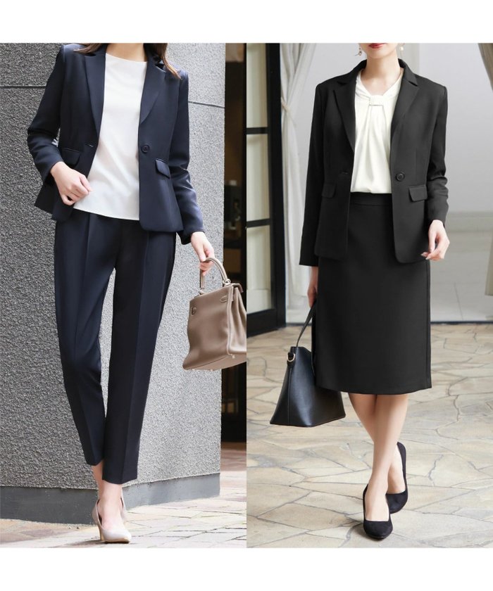 【フロリア/Flolia】の【期間限定】【選べる2スタイル】洗えるテーパードジャケット&テーパードパンツorタイトスカートの2点セットアップビジネススーツ インテリア・キッズ・メンズ・レディースファッション・服の通販 founy(ファニー) https://founy.com/ ファッション Fashion レディースファッション Fashion for Women アウター Coat / Outerwear Collection レディースジャケット・軽アウター Jackets セットアップ Matching Sets レディースパンツ・ボトムス Pants & Trousers / Bottoms スカート・ミニ/ミディ/マキシ Skirts / Mini, Midi & Maxi Skirts スーツ Business Suits & Workwear スーツジャケット・オフィスブレザー Suit Jackets / Blazers スーツスカート・ビジネス用スカート Suit Skirts / Office Skirts スーツパンツ・ドレスパンツ Suit Pants / Office Trousers / Dress Pants スーツセット・2点セット・レディーススーツ Suit Sets / 2-Piece Suits / Office Suit Sets 新作・新入荷 New Arrivals / New In タイトスカート Pencil Skirt, Tight Skirt プチプライス・低価格 Affordable / Budget Price 洗える Machine Washable |ID: prp329100003801719 ipo3291000000036171879