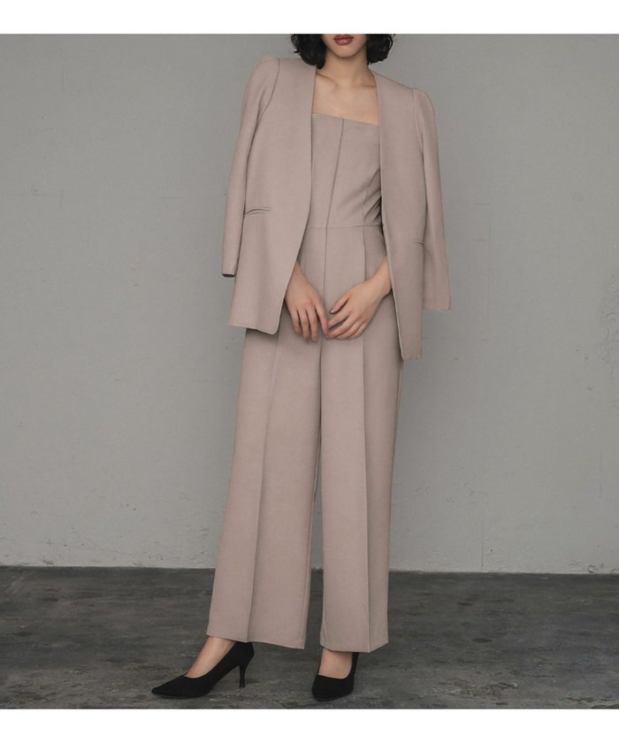 【フロリア/Flolia】の洗える・ノーカラージャケット&オールインワンのオケージョン対応2点セットアップスーツ インテリア・キッズ・メンズ・レディースファッション・服の通販 founy(ファニー) https://founy.com/ ファッション Fashion レディースファッション Fashion for Women アウター Coat / Outerwear Collection レディースジャケット・軽アウター Jackets ノーカラージャケット / シンプル上品コーデ Collarless Jackets ワンピース Dresses オールインワン・ワンピース Dresses and Jumpsuits スーツ Business Suits & Workwear スーツジャケット・オフィスブレザー Suit Jackets / Blazers スーツセット・2点セット・レディーススーツ Suit Sets / 2-Piece Suits / Office Suit Sets 新作・新入荷 New Arrivals / New In オケージョン Occasion Wear ジャケット Jacket, Outerwear スーツ Suit, Formalwear セットアップ Set-Up, Coordinated Outfit プチプライス・低価格 Affordable / Budget Price 洗える Machine Washable |ID: prp329100003801732 ipo3291000000036171904