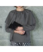 【エルフランク/ELFRANK】のケープビッグカラーボリューム袖2wayブラウス 人気、トレンドファッション・服の通販 founy(ファニー) ファッション Fashion レディースファッション WOMEN トップス・カットソー Tops/Tshirt シャツ/ブラウス Shirts/Blouses ギャザー Gather シンプル Simple スリーブ Sleeve タフタ Taffeta トレンド Trend パウダー Powder リボン Ribbon ロング Long NEW・新作・新着・新入荷 New Arrivals プチプライス・低価格 Affordable エレガント 上品 Elegant thumbnail グレー|ID: prp329100003801850 ipo3291000000024999254