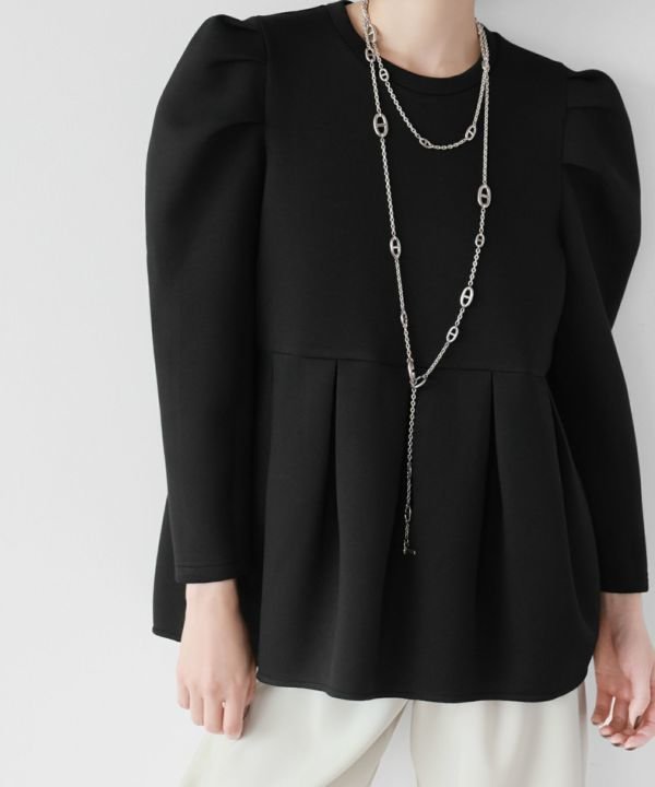 【エルフランク/ELFRANK】の【選べる福袋対象】ダンボールニットパワーショルダーペプラムプルオーバー Washable インテリア・キッズ・メンズ・レディースファッション・服の通販 founy(ファニー) 　ファッション　Fashion　レディースファッション　Fashion for Women　トップス・カットソー　Cut & Sew Tops　ニット　Knit Tops & Sweaters　カジュアルプルオーバー・ニットトップス　Pullovers & Knit Tops / Casual Pullovers　新作・新入荷　New Arrivals / New In　おすすめ　Recommended / Our Picks　トレーナー　Sweatshirt, Trainer　プチプライス・低価格　Affordable / Budget Price　ペプラム　Peplum, Flared Hem　切替　Switching, Contrast Panel　福袋 ハッピーバッグ　Lucky Bag / Happy Bag　ブラック|ID: prp329100003801911 ipo3291000000024999513