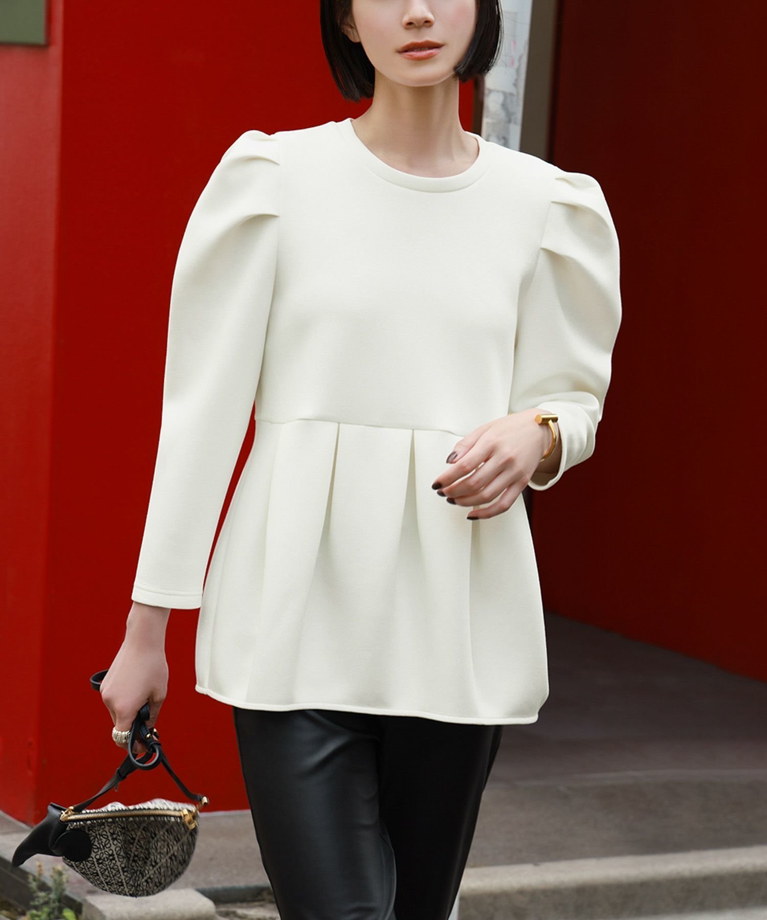 【エルフランク/ELFRANK】の【選べる福袋対象】ダンボールニットパワーショルダーペプラムプルオーバー Washable 人気、トレンドファッション・服の通販 founy(ファニー) 　ファッション　Fashion　レディースファッション　Fashion for Women　トップス・カットソー　Cut & Sew Tops　ニット　Knit Tops & Sweaters　カジュアルプルオーバー・ニットトップス　Pullovers & Knit Tops / Casual Pullovers　新作・新入荷　New Arrivals / New In　おすすめ　Recommended / Our Picks　トレーナー　Sweatshirt, Trainer　プチプライス・低価格　Affordable / Budget Price　ペプラム　Peplum, Flared Hem　切替　Switching, Contrast Panel　福袋 ハッピーバッグ　Lucky Bag / Happy Bag　 other-1|ID: prp329100003801911 ipo3291000000025800396