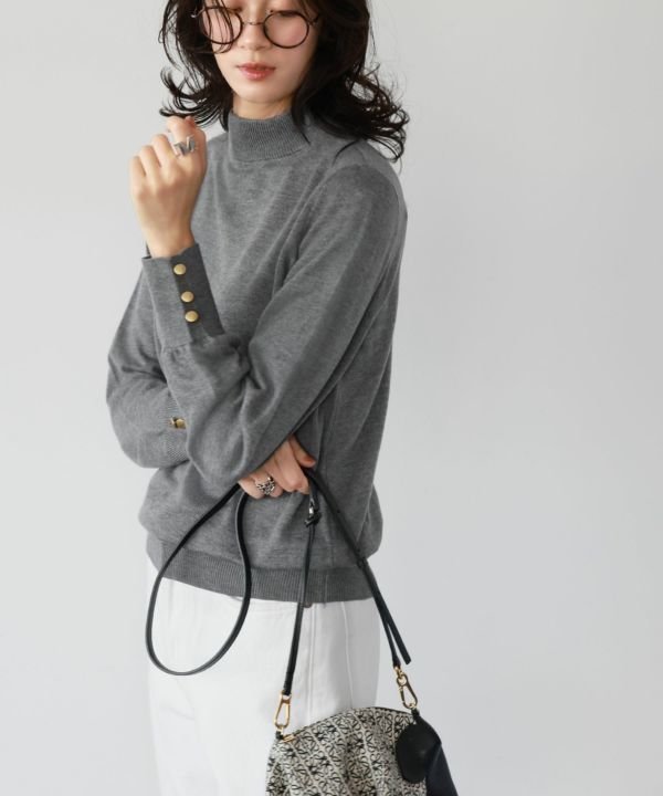 【エルフランク/ELFRANK】の【選べる福袋対象】【サステナブルリサイクル糸使用】ハイネックニットプルオーバー インテリア・キッズ・メンズ・レディースファッション・服の通販 founy(ファニー) 　ファッション　Fashion　レディースファッション　Fashion for Women　トップス・カットソー　Cut & Sew Tops　ニット　Knit Tops & Sweaters　カジュアルプルオーバー・ニットトップス　Pullovers & Knit Tops / Casual Pullovers　インナー　Innerwear　春　Spring　秋　Autumn　ハイネック　High Neck, Mock Neck　ベーシック　Basic, Essential　ロング　Long, Long-Length　新作・新入荷　New Arrivals / New In　プチプライス・低価格　Affordable / Budget Price　福袋 ハッピーバッグ　Lucky Bag / Happy Bag　グレー|ID: prp329100003801919 ipo3291000000024999544