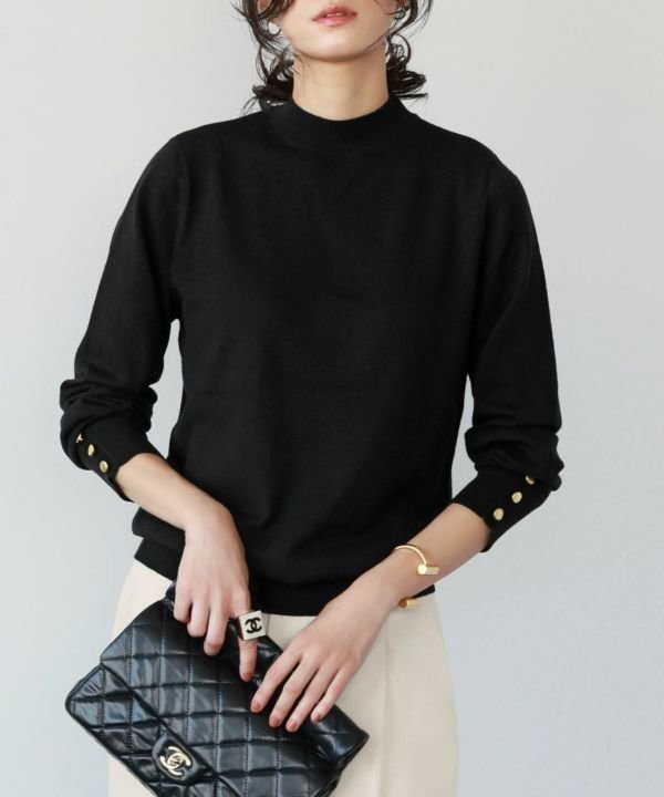 【エルフランク/ELFRANK】の【選べる福袋対象】【サステナブルリサイクル糸使用】ハイネックニットプルオーバー インテリア・キッズ・メンズ・レディースファッション・服の通販 founy(ファニー) 　ファッション　Fashion　レディースファッション　Fashion for Women　トップス・カットソー　Cut & Sew Tops　ニット　Knit Tops & Sweaters　カジュアルプルオーバー・ニットトップス　Pullovers & Knit Tops / Casual Pullovers　インナー　Innerwear　春　Spring　秋　Autumn　ハイネック　High Neck, Mock Neck　ベーシック　Basic, Essential　ロング　Long, Long-Length　新作・新入荷　New Arrivals / New In　プチプライス・低価格　Affordable / Budget Price　福袋 ハッピーバッグ　Lucky Bag / Happy Bag　ブラック|ID: prp329100003801919 ipo3291000000024999545