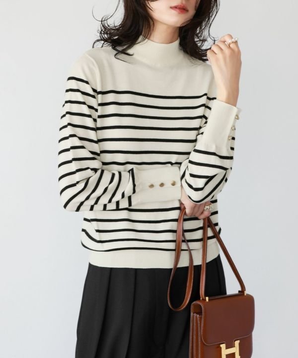 【エルフランク/ELFRANK】の【選べる福袋対象】【サステナブルリサイクル糸使用】ハイネックニットプルオーバー インテリア・キッズ・メンズ・レディースファッション・服の通販 founy(ファニー) 　ファッション　Fashion　レディースファッション　Fashion for Women　トップス・カットソー　Cut & Sew Tops　ニット　Knit Tops & Sweaters　カジュアルプルオーバー・ニットトップス　Pullovers & Knit Tops / Casual Pullovers　インナー　Innerwear　春　Spring　秋　Autumn　ハイネック　High Neck, Mock Neck　ベーシック　Basic, Essential　ロング　Long, Long-Length　新作・新入荷　New Arrivals / New In　プチプライス・低価格　Affordable / Budget Price　福袋 ハッピーバッグ　Lucky Bag / Happy Bag　オフホワイトブラック|ID: prp329100003801919 ipo3291000000024999546