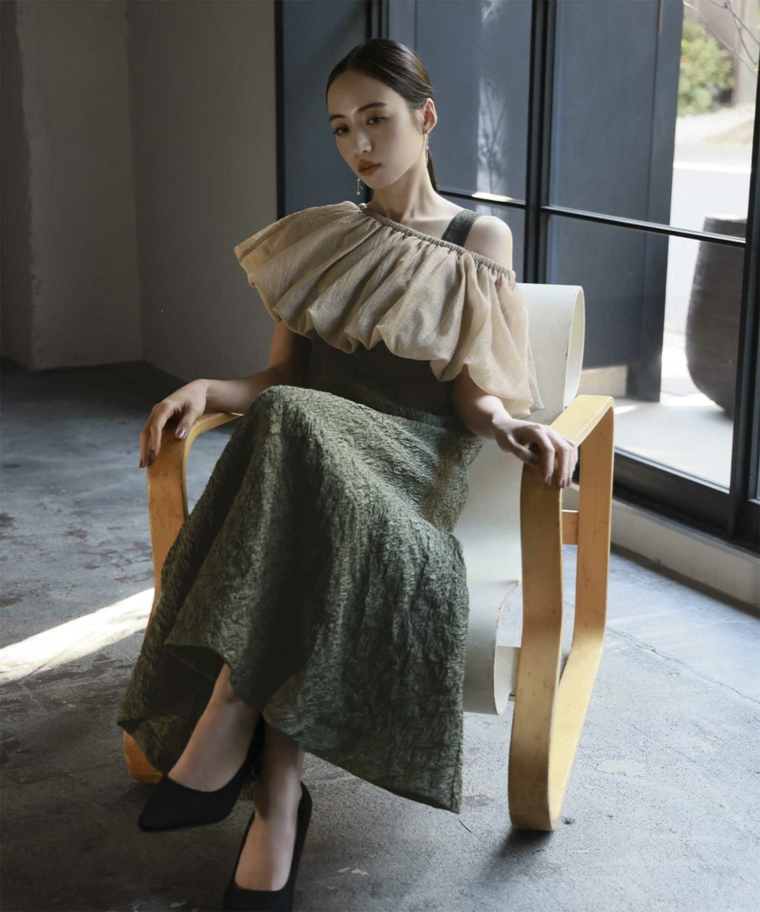 【ガール/GIRL】の【6WAY 着回しを楽しめる】バルーンオフショルダージャガードマーメイドロング丈結婚式ワンピースパーティードレス 人気、トレンドファッション・服の通販 founy(ファニー) 　ファッション　Fashion　レディースファッション　Fashion for Women　ワンピース　Dresses　フォーマル・パーティードレス・結婚式用ドレス　Elegant & Casual Dresses　新作・新入荷　New Arrivals / New In　プチプライス・低価格　Affordable / Budget Price　結婚式　Wedding　 other-1|ID: prp329100003802025 ipo3291000000035901836