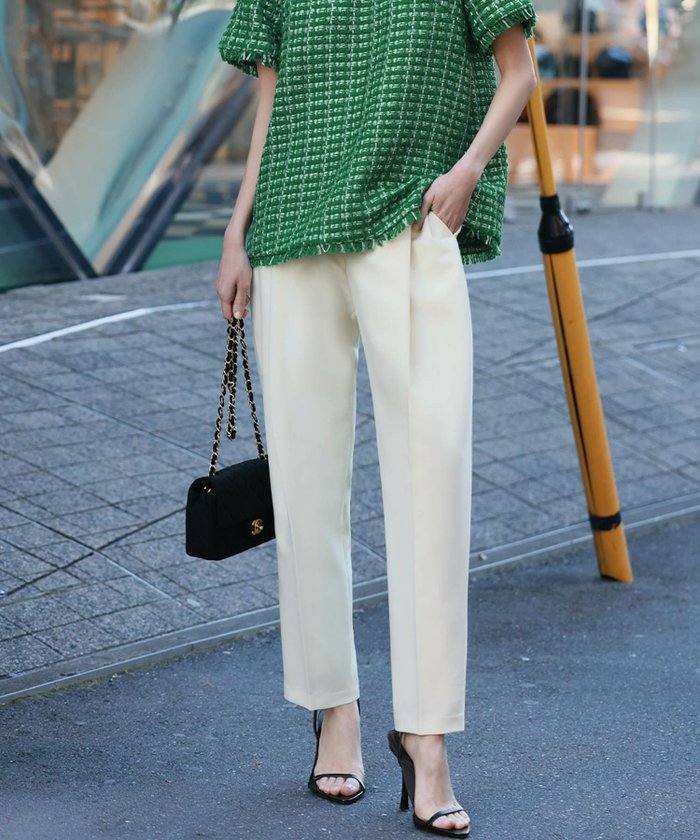 【エルフランク/ELFRANK】のセンタープレスタックハイウエストテーパードパンツ Washable インテリア・キッズ・メンズ・レディースファッション・服の通販 founy(ファニー) https://founy.com/ ファッション Fashion レディースファッション Fashion for Women パンツ Pants & Trousers 新作・新入荷 New Arrivals / New In プチプライス・低価格 Affordable / Budget Price |ID: prp329100003834197 ipo3291000000035901849