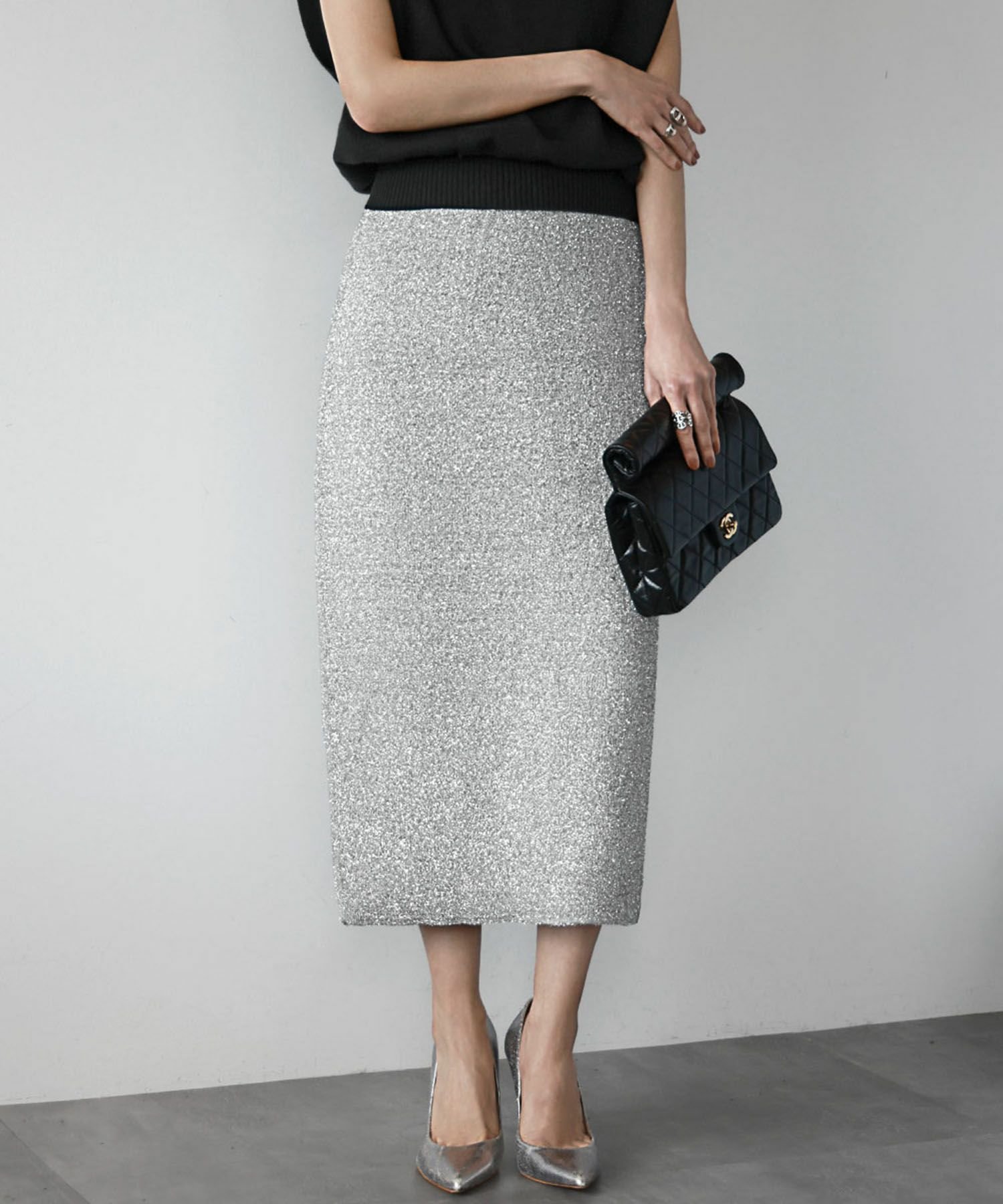 【エルフランク/ELFRANK】のラメニットジャガード編みロングタイトスカート 人気、トレンドファッション・服の通販 founy(ファニー) 　ファッション　Fashion　レディースファッション　Fashion for Women　スカート　Skirts　新作・新入荷　New Arrivals / New In　プチプライス・低価格　Affordable / Budget Price　 other-1|ID: prp329100003839883 ipo3291000000035901607