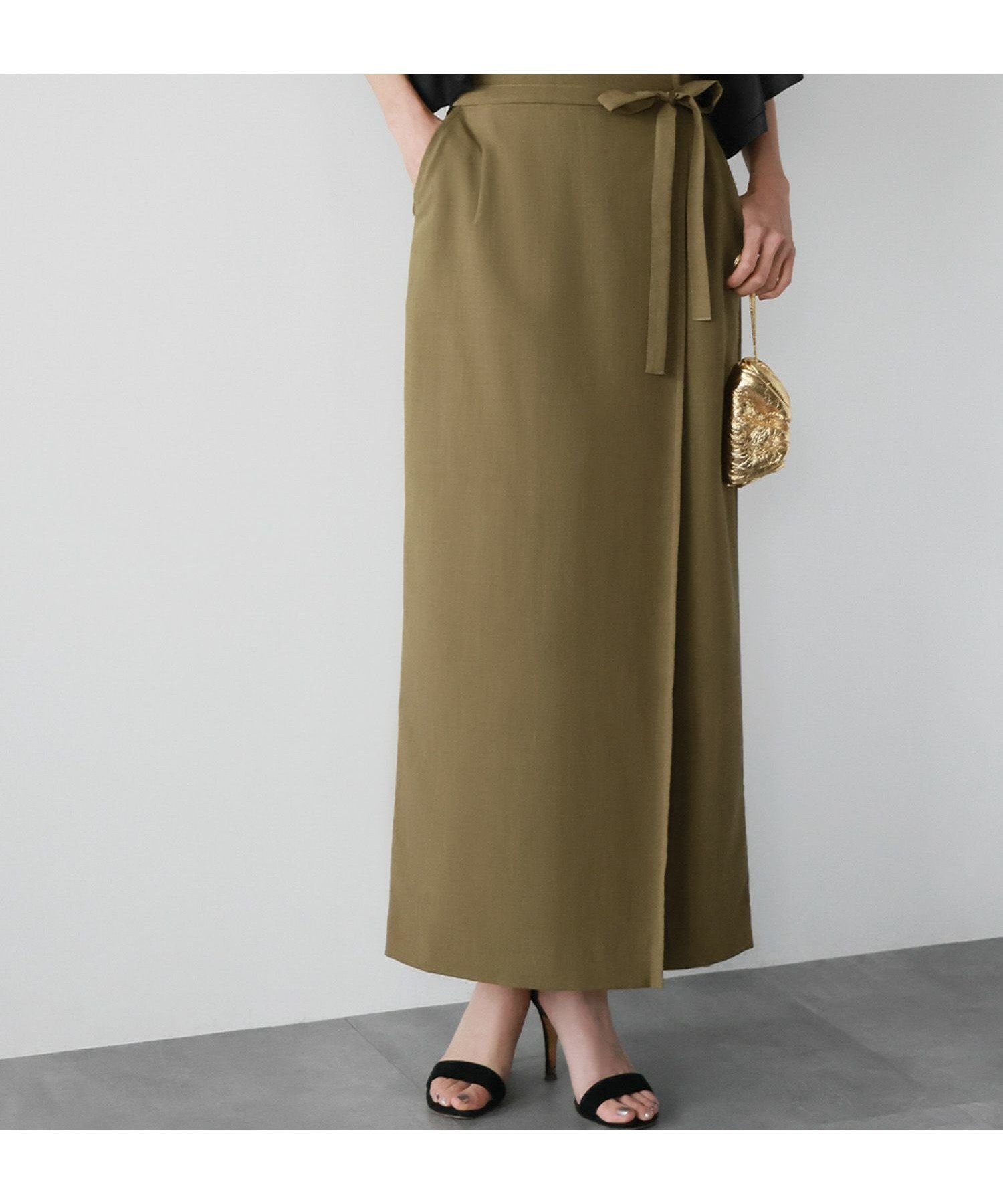 【エルフランク/ELFRANK】のリネンライクラップ風ハイウエストロングタイトスカート Washable 人気、トレンドファッション・服の通販 founy(ファニー) 　ファッション　Fashion　レディースファッション　Fashion for Women　スカート　Skirts　新作・新入荷　New Arrivals / New In　プチプライス・低価格　Affordable / Budget Price　 other-1|ID: prp329100003901975 ipo3291000000035901656