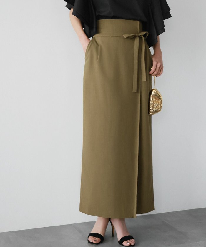 【エルフランク/ELFRANK】のリネンライクラップ風ハイウエストロングタイトスカート Washable インテリア・キッズ・メンズ・レディースファッション・服の通販 founy(ファニー) https://founy.com/ ファッション Fashion レディースファッション Fashion for Women スカート Skirts 新作・新入荷 New Arrivals / New In プチプライス・低価格 Affordable / Budget Price |ID: prp329100003901975 ipo3291000000036169953