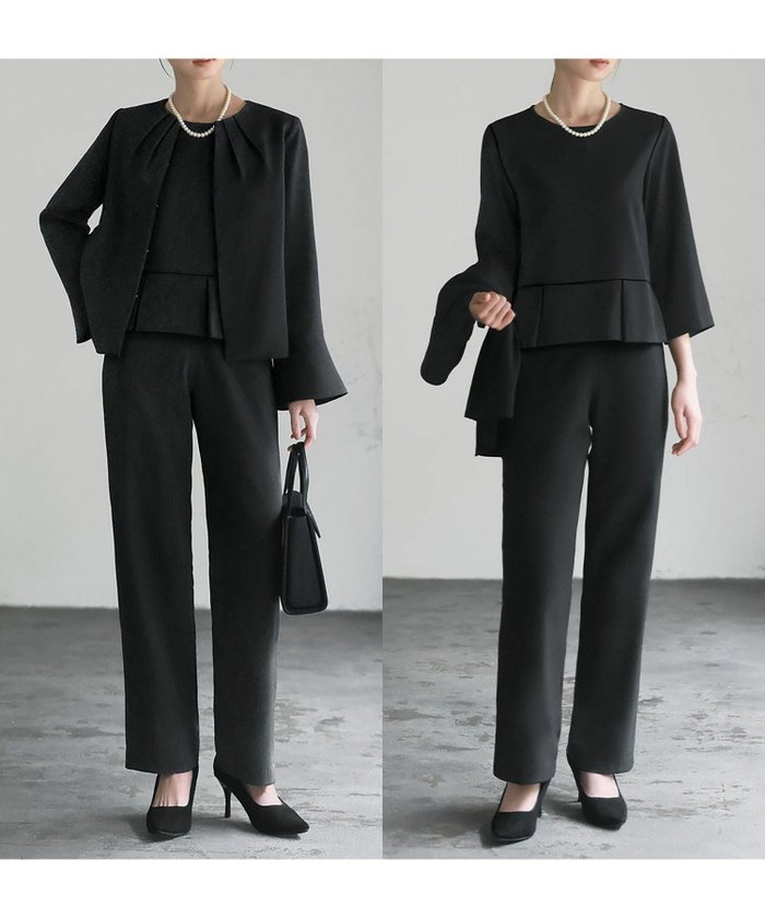 【フロリア/Flolia】のノーカラージャケット・ブラウス・パンツの3点セットアップセレモニースーツ インテリア・キッズ・メンズ・レディースファッション・服の通販 founy(ファニー) https://founy.com/ ファッション Fashion レディースファッション Fashion for Women アウター Coat / Outerwear Collection レディースジャケット・軽アウター Jackets ノーカラージャケット / シンプル上品コーデ Collarless Jackets セットアップ Matching Sets レディースパンツ・ボトムス Pants & Trousers / Bottoms スーツ Business Suits & Workwear スーツジャケット・オフィスブレザー Suit Jackets / Blazers スーツパンツ・ドレスパンツ Suit Pants / Office Trousers / Dress Pants スーツセット・2点セット・レディーススーツ Suit Sets / 2-Piece Suits / Office Suit Sets 新作・新入荷 New Arrivals / New In プチプライス・低価格 Affordable / Budget Price |ID: prp329100003955583 ipo3291000000036172146