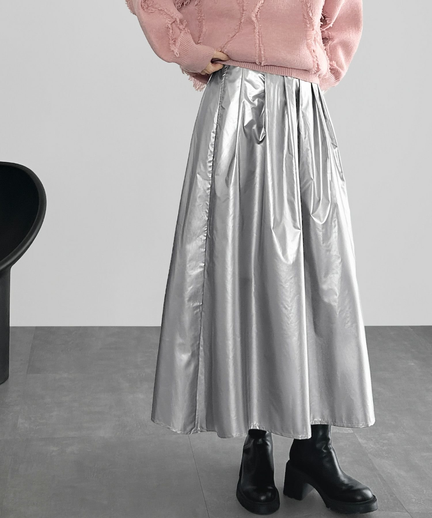 【エルフランク/ELFRANK】の【在庫限り】メタリックフレアスカート 人気、トレンドファッション・服の通販 founy(ファニー) 　ファッション　Fashion　レディースファッション　Fashion for Women　スカート　Skirts　Aライン・フレアスカート　A-Line & Flared Skirts　新作・新入荷　New Arrivals / New In　プチプライス・低価格　Affordable / Budget Price　 other-1|ID: prp329100004089009 ipo3291000000035901596