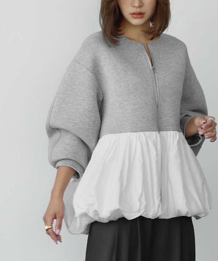 【エルフランク/ELFRANK】のドッキングバルーンペプラムブルゾン インテリア・キッズ・メンズ・レディースファッション・服の通販 founy(ファニー) https://founy.com/ ファッション Fashion レディースファッション Fashion for Women アウター Coat / Outerwear Collection ブルゾンジャケット・スポーティアウター Blouson Jackets 新作・新入荷 New Arrivals / New In プチプライス・低価格 Affordable / Budget Price |ID: prp329100004115635 ipo3291000000036169010