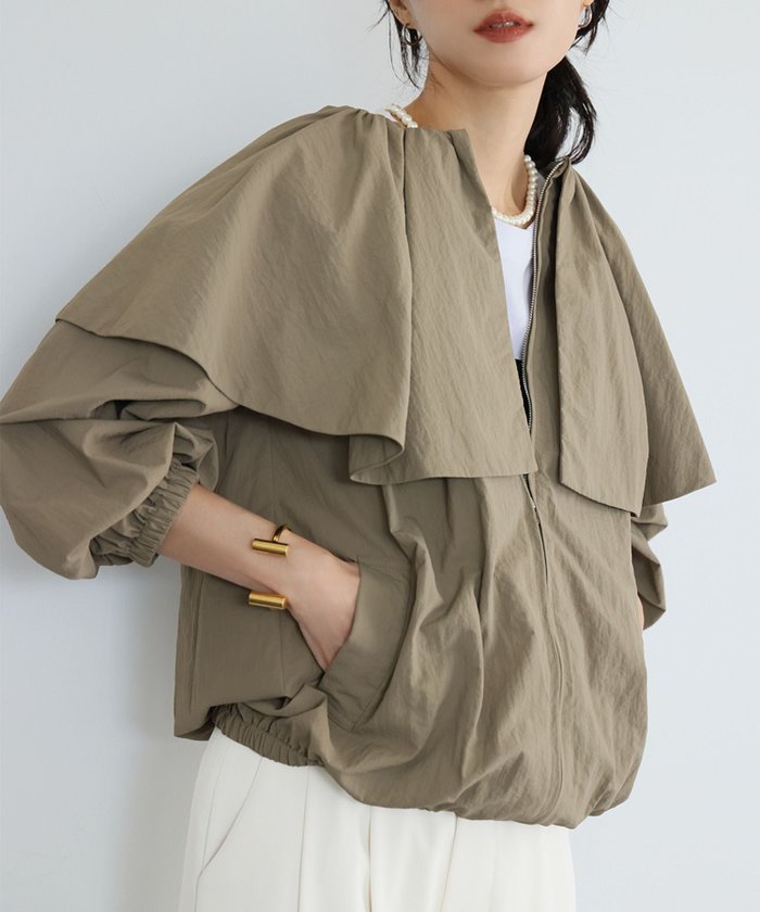 【エルフランク/ELFRANK】の【在庫限り/ラスト2色のみ】ビッグフレアカラーブルゾン Washable インテリア・キッズ・メンズ・レディースファッション・服の通販 founy(ファニー) https://founy.com/ ファッション Fashion レディースファッション Fashion for Women アウター Coat / Outerwear Collection ブルゾンジャケット・スポーティアウター Blouson Jackets 新作・新入荷 New Arrivals / New In プチプライス・低価格 Affordable / Budget Price |ID: prp329100004120164 ipo3291000000036169054