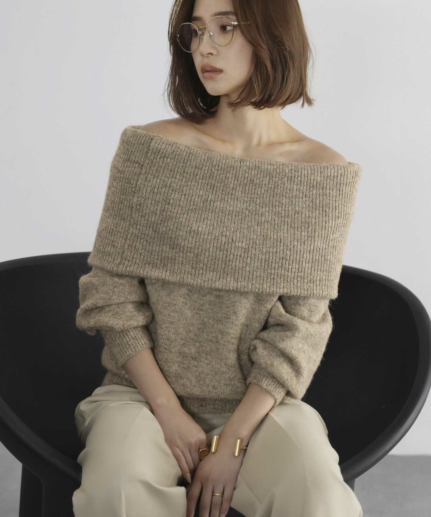 【エルフランク/ELFRANK】のオフショルダーメランジニットプルオーバー 人気、トレンドファッション・服の通販 founy(ファニー) 　ファッション　Fashion　レディースファッション　Fashion for Women　トップス・カットソー　Cut & Sew Tops　ニット　Knit Tops & Sweaters　カジュアルプルオーバー・ニットトップス　Pullovers & Knit Tops / Casual Pullovers　新作・新入荷　New Arrivals / New In　プチプライス・低価格　Affordable / Budget Price　 other-1|ID: prp329100004120169 ipo3291000000035901250