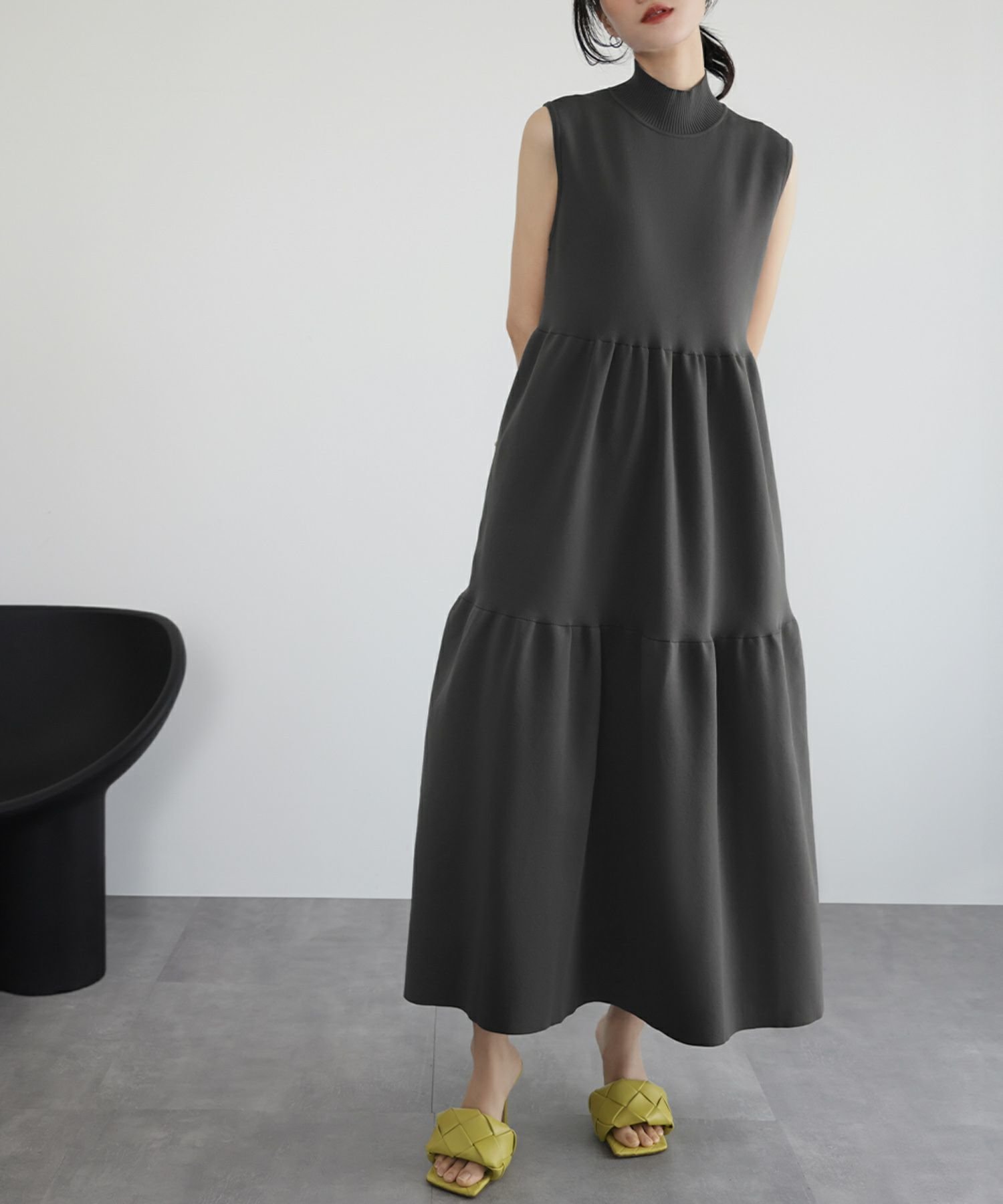 【エルフランク/ELFRANK】のハイネックニットティアードロングワンピース 人気、トレンドファッション・服の通販 founy(ファニー) 　ファッション　Fashion　レディースファッション　Fashion for Women　ワンピース　Dresses　新作・新入荷　New Arrivals / New In　プチプライス・低価格　Affordable / Budget Price　 other-1|ID: prp329100004122495 ipo3291000000035901313