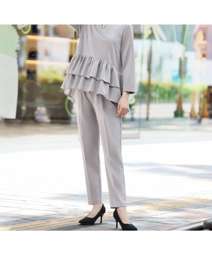 【フロリア/Flolia】の【商品入替のため】洗えるティアードフリルブラウス&テーパードパンツのセットアップセレモニースーツ インテリア・キッズ・メンズ・レディースファッション・服の通販 founy(ファニー) https://founy.com/ ファッション Fashion レディースファッション Fashion for Women セットアップ Matching Sets レディースパンツ・ボトムス Pants & Trousers / Bottoms スーツ Business Suits & Workwear スーツパンツ・ドレスパンツ Suit Pants / Office Trousers / Dress Pants スーツセット・2点セット・レディーススーツ Suit Sets / 2-Piece Suits / Office Suit Sets 新作・新入荷 New Arrivals / New In プチプライス・低価格 Affordable / Budget Price 洗える Machine Washable |ID: prp329100004129373 ipo3291000000036169194