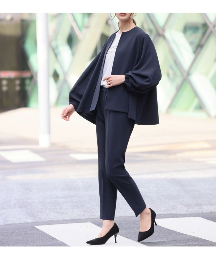 【フロリア/Flolia】の【在庫限り 特別値下げ】洗えるランタンスリーブノーカラージャケット・テーパードパンツの2点セットアップフォーマルセレモニースーツ インテリア・キッズ・メンズ・レディースファッション・服の通販 founy(ファニー) https://founy.com/ ファッション Fashion レディースファッション Fashion for Women アウター Coat / Outerwear Collection レディースジャケット・軽アウター Jackets ノーカラージャケット / シンプル上品コーデ Collarless Jackets セットアップ Matching Sets レディースパンツ・ボトムス Pants & Trousers / Bottoms スーツ Business Suits & Workwear スーツジャケット・オフィスブレザー Suit Jackets / Blazers スーツパンツ・ドレスパンツ Suit Pants / Office Trousers / Dress Pants スーツセット・2点セット・レディーススーツ Suit Sets / 2-Piece Suits / Office Suit Sets 新作・新入荷 New Arrivals / New In プチプライス・低価格 Affordable / Budget Price 洗える Machine Washable |ID: prp329100004134954 ipo3291000000036169247