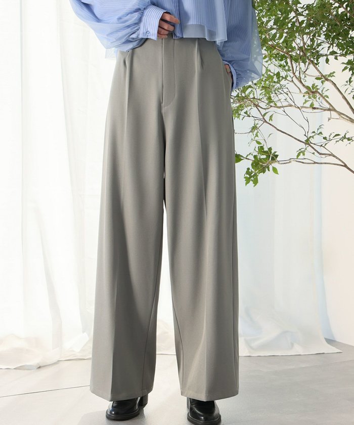 【アンピルーラ/Ampirula】のハイウエストタックワイドパンツ インテリア・キッズ・メンズ・レディースファッション・服の通販 founy(ファニー) https://founy.com/ ファッション Fashion レディースファッション Fashion for Women パンツ Pants & Trousers 新作・新入荷 New Arrivals / New In プチプライス・低価格 Affordable / Budget Price |ID: prp329100004186770 ipo3291000000035901557