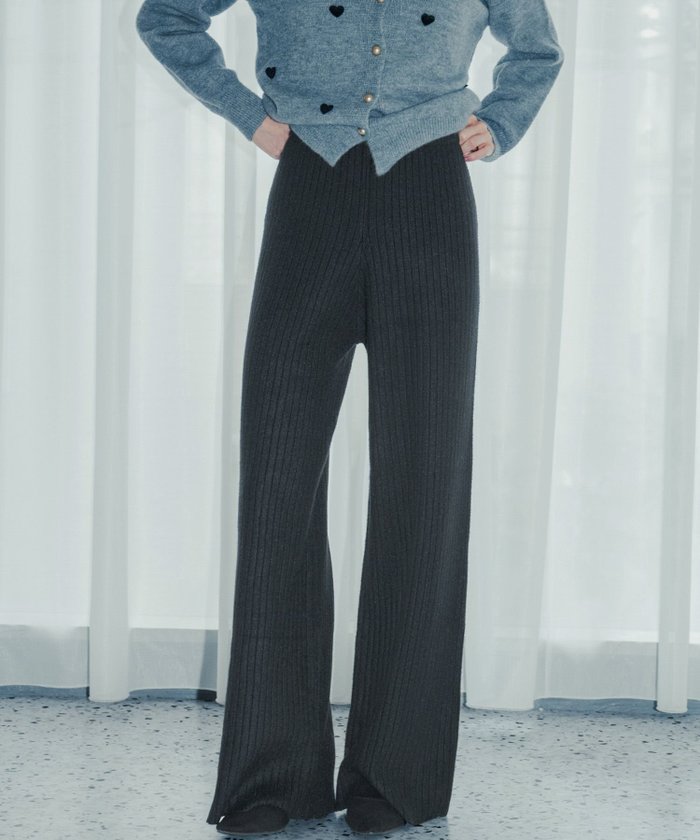 【アンピルーラ/Ampirula】のリブニットワイドパンツ インテリア・キッズ・メンズ・レディースファッション・服の通販 founy(ファニー) https://founy.com/ ファッション Fashion レディースファッション WOMEN パンツ Pants NEW・新作・新着・新入荷 New Arrivals シンプル Simple ストレッチ Stretch プチプライス・低価格 Affordable 冬 Winter 秋 Autumn/Fall |ID: prp329100004186771 ipo3291000000029009837