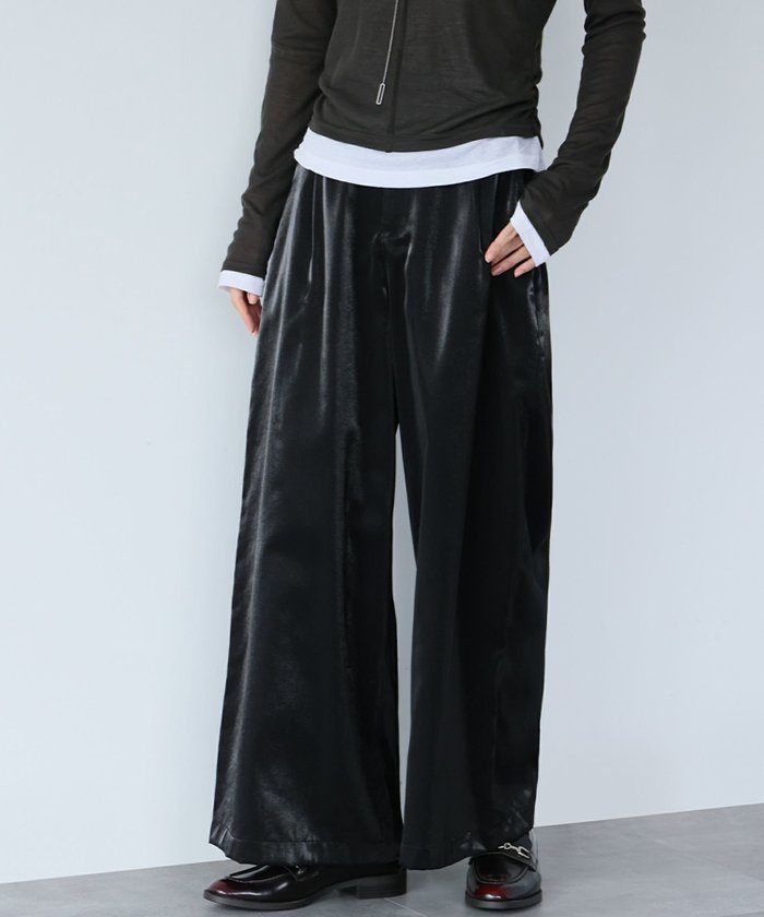 【アンピルーラ/Ampirula】の洗えるメタリックタックワイドパンツ インテリア・キッズ・メンズ・レディースファッション・服の通販 founy(ファニー) https://founy.com/ ファッション Fashion レディースファッション WOMEN パンツ Pants NEW・新作・新着・新入荷 New Arrivals プチプライス・低価格 Affordable エレガント 上品 Elegant 洗える Washable |ID: prp329100004258583 ipo3291000000029878733