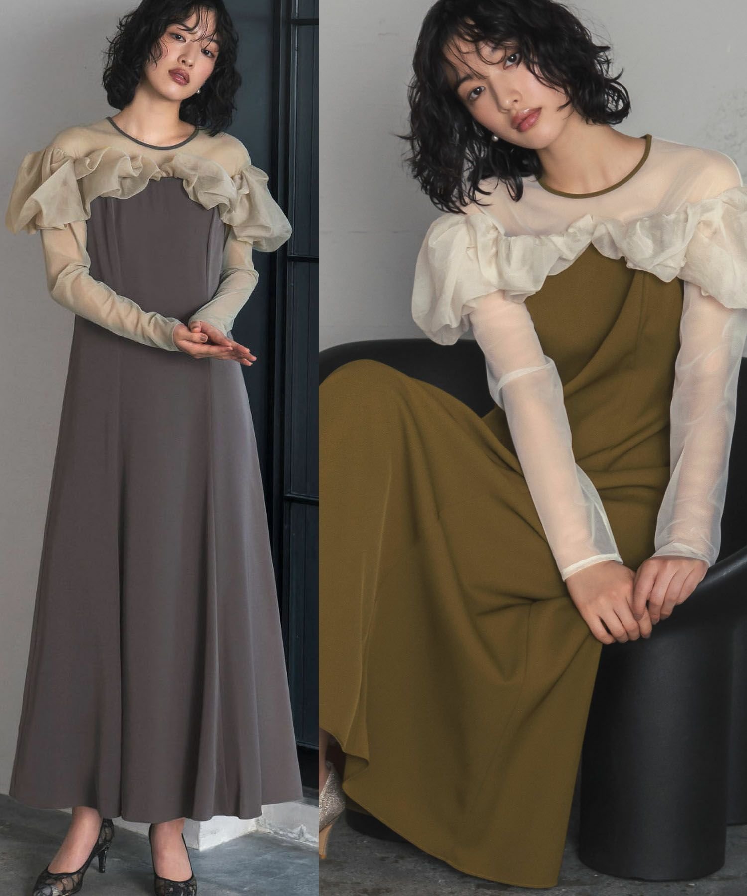 【ガール/GIRL】の【ANDRESD】チュールフリルスリーブフレアロング結婚式ワンピースパーティードレス 人気、トレンドファッション・服の通販 founy(ファニー) 　ファッション　Fashion　レディースファッション　Fashion for Women　ワンピース　Dresses　フォーマル・パーティードレス・結婚式用ドレス　Elegant & Casual Dresses　新作・新入荷　New Arrivals / New In　プチプライス・低価格　Affordable / Budget Price　結婚式　Wedding　 other-1|ID: prp329100004291392 ipo3291000000035900634