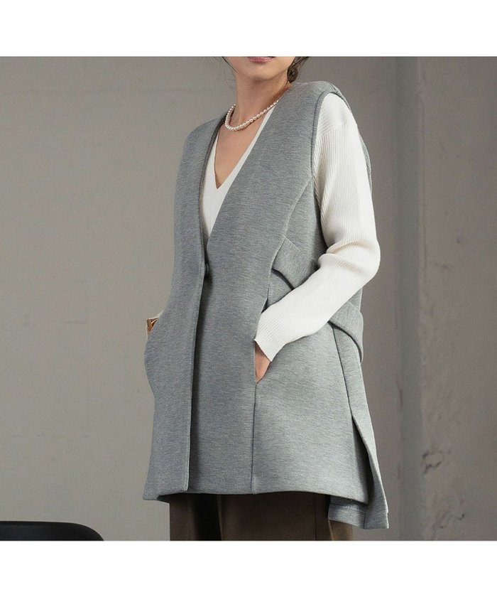 【エルフランク/ELFRANK】のAラインロングベスト インテリア・キッズ・メンズ・レディースファッション・服の通販 founy(ファニー) https://founy.com/ ファッション Fashion レディースファッション Fashion for Women アウター Coat / Outerwear Collection トップス・カットソー Cut & Sew Tops ベスト&ジレ / 重ね着スタイル Vests & Gilets 新作・新入荷 New Arrivals / New In プチプライス・低価格 Affordable / Budget Price |ID: prp329100004338022 ipo3291000000036168300