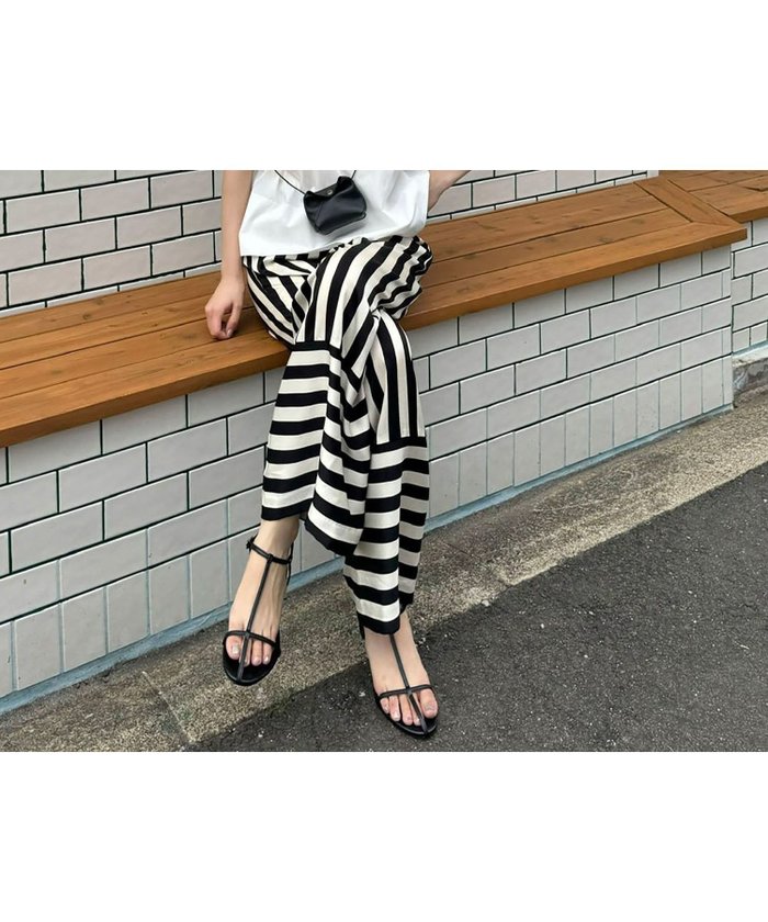 【エルフランク/ELFRANK】のストライプサテンワイドパンツ Washable インテリア・キッズ・メンズ・レディースファッション・服の通販 founy(ファニー) https://founy.com/ ファッション Fashion レディースファッション Fashion for Women パンツ Pants & Trousers 新作・新入荷 New Arrivals / New In プチプライス・低価格 Affordable / Budget Price |ID: prp329100004338030 ipo3291000000035503618