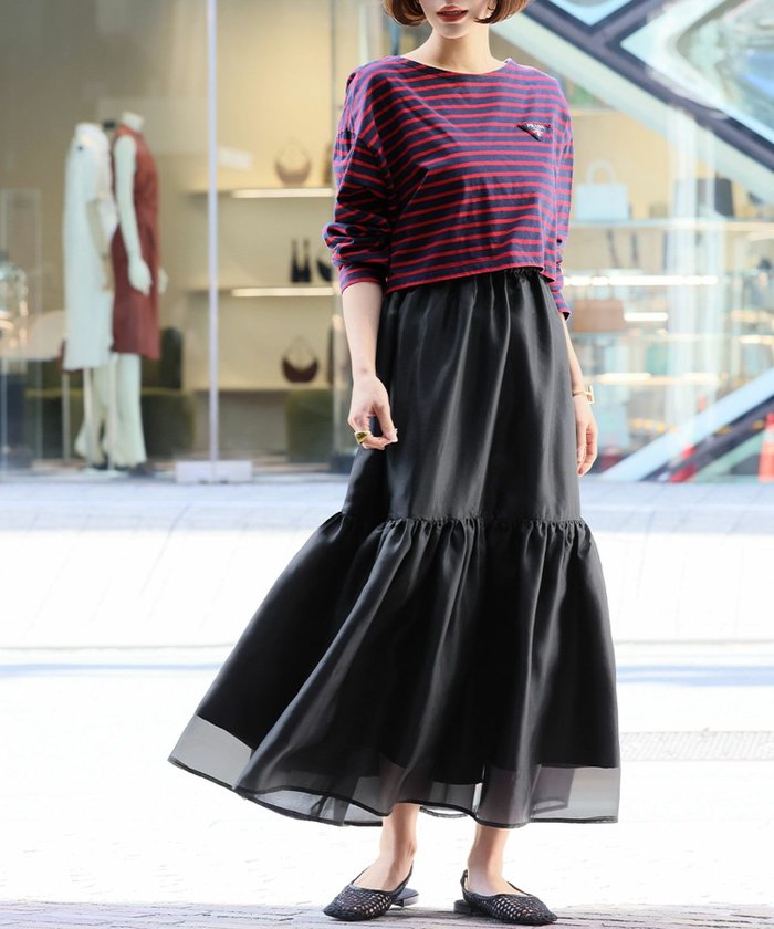 【エルフランク/ELFRANK】のオーガンジーギャザーティアードスカート Washable インテリア・キッズ・メンズ・レディースファッション・服の通販 founy(ファニー) https://founy.com/ ファッション Fashion レディースファッション Fashion for Women スカート Skirts ティアードスカート Tiered Skirts 新作・新入荷 New Arrivals / New In プチプライス・低価格 Affordable / Budget Price |ID: prp329100004341211 ipo3291000000035900913