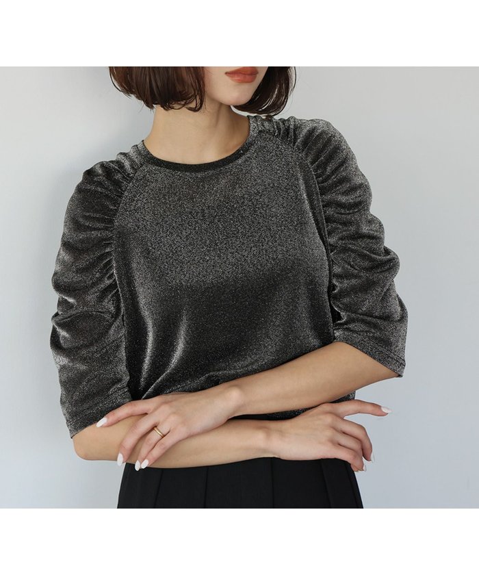 【エルフランク/ELFRANK】のラグランギャザーラメプルオーバー Washable インテリア・キッズ・メンズ・レディースファッション・服の通販 founy(ファニー) https://founy.com/ ファッション Fashion レディースファッション Fashion for Women トップス・カットソー Cut & Sew Tops カジュアルプルオーバー・ニットトップス Pullovers & Knit Tops / Casual Pullovers 新作・新入荷 New Arrivals / New In プチプライス・低価格 Affordable / Budget Price |ID: prp329100004342320 ipo3291000000036168521