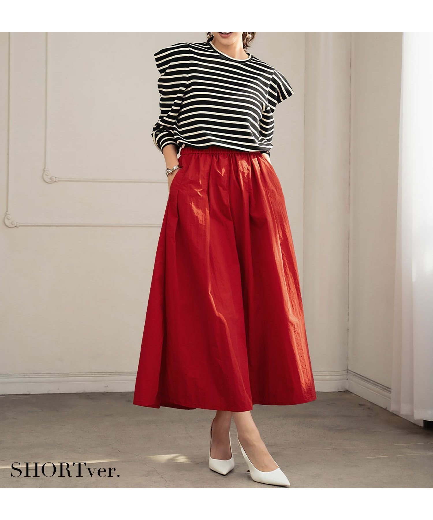 【エルフランク/ELFRANK】のタフタギャザーボリュームフレアミモレ丈スカート Washable 人気、トレンドファッション・服の通販 founy(ファニー) 　ファッション　Fashion　レディースファッション　Fashion for Women　スカート　Skirts　新作・新入荷　New Arrivals / New In　プチプライス・低価格　Affordable / Budget Price　 other-1|ID: prp329100004344316 ipo3291000000035900795