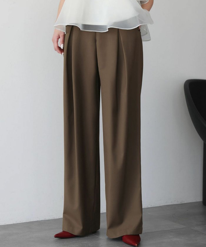 【エルフランク/ELFRANK】の美脚ワイドパンツ|ボックスタック×後ろゴムですっきり見え Washable インテリア・キッズ・メンズ・レディースファッション・服の通販 founy(ファニー) https://founy.com/ ファッション Fashion レディースファッション Fashion for Women パンツ Pants & Trousers 新作・新入荷 New Arrivals / New In プチプライス・低価格 Affordable / Budget Price ボックス Boxy, Box Shape ワイド Wide, Wide Fit |ID: prp329100004344319 ipo3291000000035503605