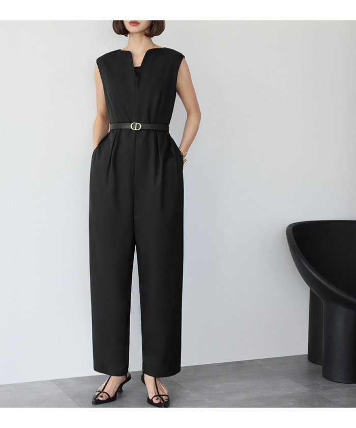 【エルフランク/ELFRANK】のフロントVネックオールインワン Washable インテリア・キッズ・メンズ・レディースファッション・服の通販 founy(ファニー) https://founy.com/ ファッション Fashion レディースファッション Fashion for Women トップス・カットソー Cut & Sew Tops Vネックトップス V-Neck Tops / V-Cut Neckline Shirts ワンピース Dresses オールインワン・ワンピース Dresses and Jumpsuits 新作・新入荷 New Arrivals / New In フロント Front, Front Design プチプライス・低価格 Affordable / Budget Price |ID: prp329100004344324 ipo3291000000036168256