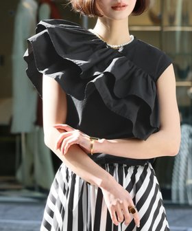 【エルフランク/ELFRANK】 フリルセットカットソー Washable人気、トレンドファッション・服の通販 founy(ファニー) ファッション Fashion レディースファッション Fashion for Women トップス・カットソー Cut & Sew Tops カットソー・ベーシックTシャツ Cut-and-Sewn Tops / Stretch Tees & Basics 新作・新入荷 New Arrivals / New In プチプライス・低価格 Affordable / Budget Price |ID:prp329100004348566