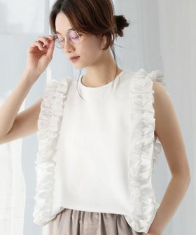 【エルフランク/ELFRANK】 【2025SS】自宅で洗えるサイドフリルカットソー人気、トレンドファッション・服の通販 founy(ファニー) ファッション Fashion レディースファッション Fashion for Women トップス・カットソー Cut & Sew Tops カットソー・ベーシックTシャツ Cut-and-Sewn Tops / Stretch Tees & Basics 新作・新入荷 New Arrivals / New In 2025年 2025 2025春夏・S/S Spring/Summer 2025 SS25 カットソー Cut and Sewn Top ギャザー Gathered, Ruffled シンプル Simple, Minimal テーパード Tapered, Tapered Pants ノースリーブ Sleeveless, No-Sleeve フェミニン Feminine, Girly フリル Frill, Ruffle ブロード Broadcloth, Fine Cotton プチプライス・低価格 Affordable / Budget Price 洗える Machine Washable |ID:prp329100004348571