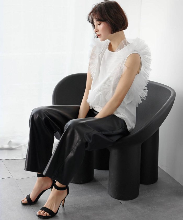 【エルフランク/ELFRANK】の2WAYチュールドッキングカットソー Washable インテリア・キッズ・メンズ・レディースファッション・服の通販 founy(ファニー) https://founy.com/ ファッション Fashion レディースファッション Fashion for Women トップス・カットソー Cut & Sew Tops カットソー・ベーシックTシャツ Cut-and-Sewn Tops / Stretch Tees & Basics 新作・新入荷 New Arrivals / New In プチプライス・低価格 Affordable / Budget Price |ID: prp329100004351253 ipo3291000000036167847