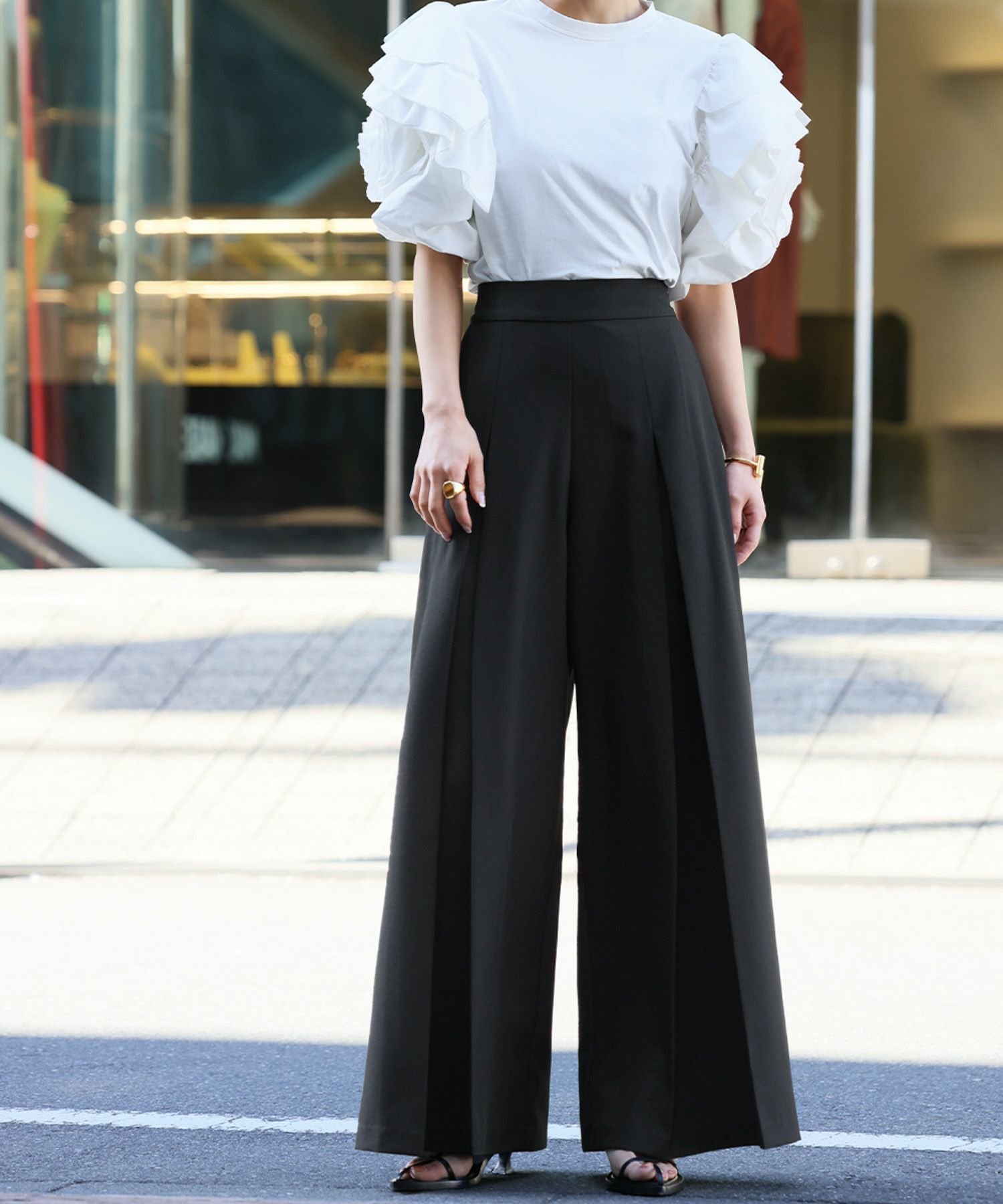 【エルフランク/ELFRANK】のボックスタックハイウエストワイドパンツ Washable 人気、トレンドファッション・服の通販 founy(ファニー) 　ファッション　Fashion　レディースファッション　Fashion for Women　パンツ　Pants & Trousers　新作・新入荷　New Arrivals / New In　プチプライス・低価格　Affordable / Budget Price　 other-1|ID: prp329100004352941 ipo3291000000035503841