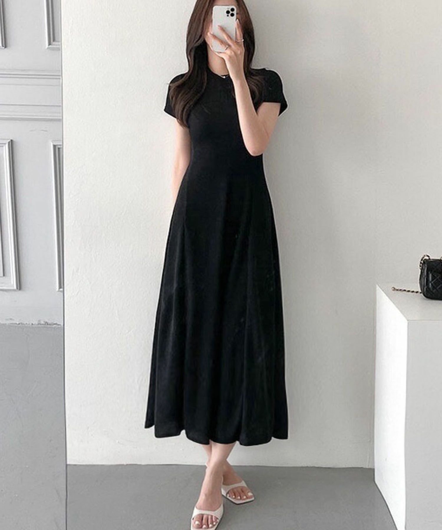【ロワ/LOWO】のリラックスシンプルフレアロングワンピース 人気、トレンドファッション・服の通販 founy(ファニー) 　ファッション　Fashion　レディースファッション　Fashion for Women　ワンピース　Dresses　シンプル　Simple, Minimal　フレア　Flare, Flared　プチプライス・低価格　Affordable / Budget Price　リラックス　Relax, Relaxed Fit　ロング　Long, Long-Length　ワーク　Workwear, Utility Style　エレガント 上品　Elegant　 other-1|ID: prp329100004388308 ipo3291000000030676950