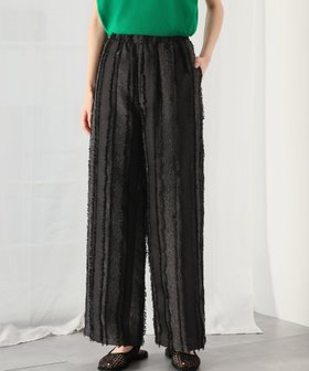【アンピルーラ/Ampirula】の洗えるフリンジストライプワイドパンツ 人気、トレンドファッション・服の通販 founy(ファニー) ファッション Fashion レディースファッション Fashion for Women パンツ Pants & Trousers 新作・新入荷 New Arrivals / New In プチプライス・低価格 Affordable / Budget Price 洗える Machine Washable |ID:prp329100004404063