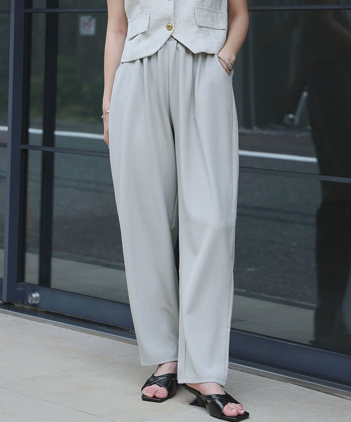 【アンピルーラ/Ampirula】の洗えるウエストゴムテーパードパンツ インテリア・キッズ・メンズ・レディースファッション・服の通販 founy(ファニー) https://founy.com/ ファッション Fashion レディースファッション Fashion for Women パンツ Pants & Trousers 新作・新入荷 New Arrivals / New In プチプライス・低価格 Affordable / Budget Price 洗える Machine Washable |ID: prp329100004404069 ipo3291000000035900120