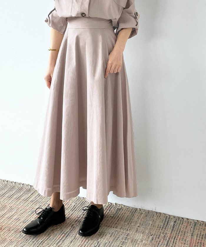 【エルフランク/ELFRANK】の【天然素地 綿麻使用】麻混イレギュラーヘムフレアロングスカート インテリア・キッズ・メンズ・レディースファッション・服の通販 founy(ファニー) https://founy.com/ ファッション Fashion レディースファッション Fashion for Women スカート Skirts ロングスカート Long Skirts / Maxi & Midi Skirts 新作・新入荷 New Arrivals / New In プチプライス・低価格 Affordable / Budget Price |ID: prp329100004424563 ipo3291000000035902103