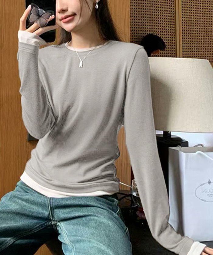 【ロワ/LOWO】のレイヤード風ロンTカットソー インテリア・キッズ・メンズ・レディースファッション・服の通販 founy(ファニー) https://founy.com/ ファッション Fashion レディースファッション Fashion for Women トップス・カットソー Cut & Sew Tops ロングTシャツ・Tシャツ Longline T-Shirts & Tees カットソー・ベーシックTシャツ Cut-and-Sewn Tops / Stretch Tees & Basics カットソー Cut and Sewn Top プチプライス・低価格 Affordable / Budget Price |ID: prp329100004424578 ipo3291000000030895682