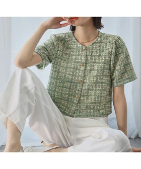 【アンピルーラ/Ampirula】 【2025SS】MIXカラーツイード半袖ライトジャケット人気、トレンドファッション・服の通販 founy(ファニー) ファッション Fashion レディースファッション Ladies' Fashion Online アウター Coat Outerwear ジャケット Jackets クラシカル Classical コンパクト Compact ジャケット Jacket タイトスカート Tight Skirt タンク Tank ツイード Tweed デニム Denim トレンド Trend バランス Balance フレア Flare 半袖 Short Sleeve ワイド Wide NEW・新作・新着・新入荷 New Arrivals プチプライス・低価格 Affordable 夏 Summer エレガント 上品 Elegant 2025年 2025 2025春夏・S/S Ss,Spring/Summer,2025 |ID:prp329100004429053