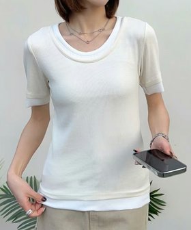 【ロワ/LOWO】の【2025SS先行予約】レイヤードデザインUネックTシャツ カットソー 人気、トレンドファッション・服の通販 founy(ファニー) ファッション Fashion レディースファッション WOMEN トップス・カットソー Tops/Tshirt シャツ/ブラウス Shirts/Blouses ロング / Tシャツ T-Shirts カットソー Cut and Sewn NEW・新作・新着・新入荷 New Arrivals 2025年 2025 2025春夏・S/S Ss,Spring/Summer,2025 カットソー Cut And Sew コンパクト Compact シンプル Simple プチプライス・低価格 Affordable |ID:prp329100004430506