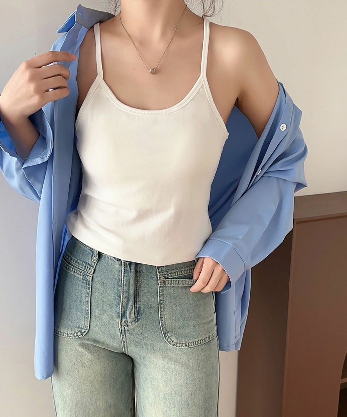 【ロワ/LOWO】のパッド入りラウンドネックシンプルキャミソール インテリア・キッズ・メンズ・レディースファッション・服の通販 founy(ファニー) https://founy.com/ ファッション Fashion レディースファッション Fashion for Women トップス・カットソー Cut & Sew Tops キャミソール&ノースリーブ Camisoles & Sleeveless Tops カーディガン Cardigan, Knitwear キャミソール Camisole, Spaghetti Strap Top シンプル Simple, Minimal パイピング Piping, Trim Design フィット Fit, Slim Fit プチプライス・低価格 Affordable / Budget Price |ID: prp329100004431837 ipo3291000000030954806