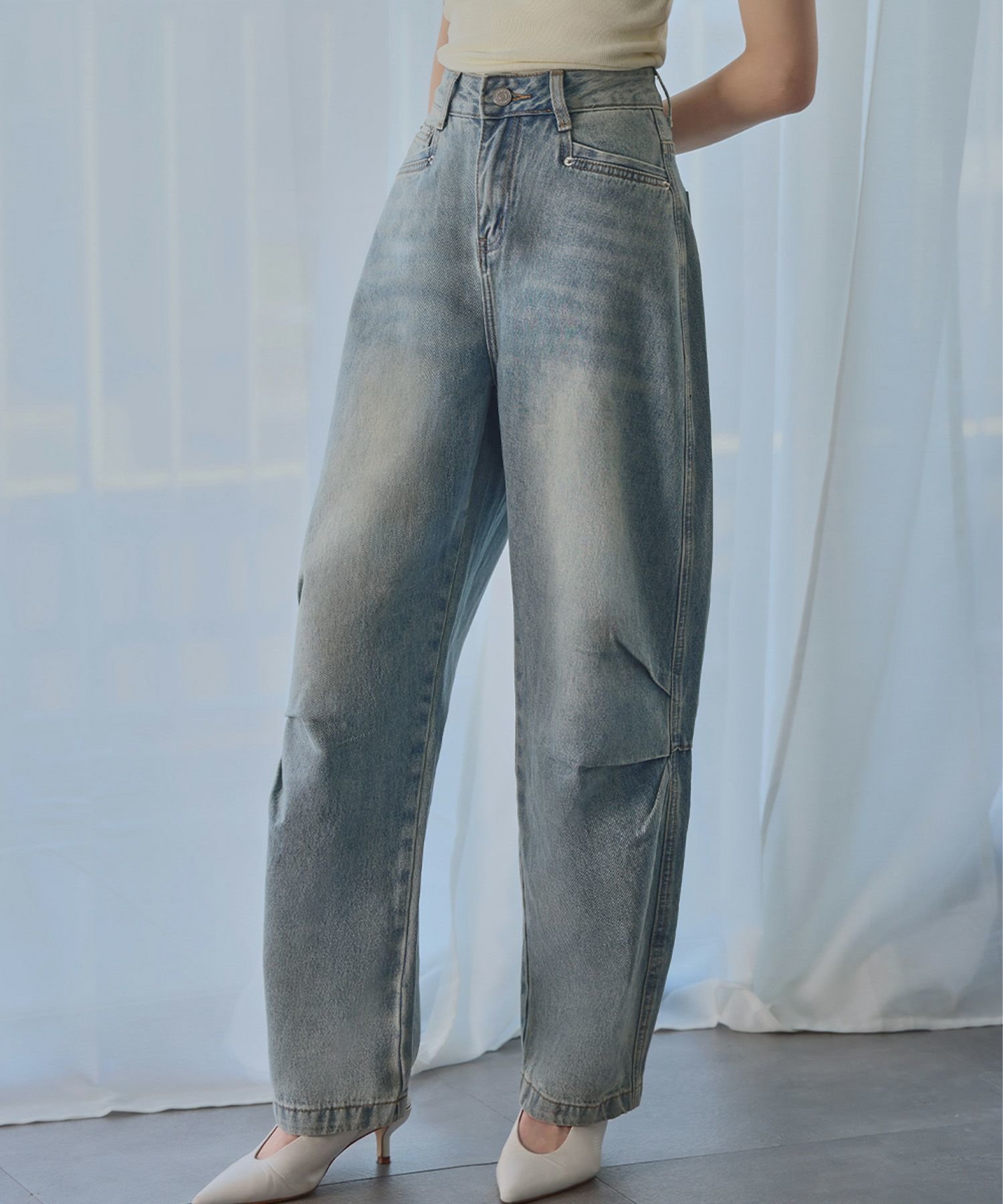 【アンピルーラ/Ampirula】のサイドニータックカーブデニムパンツ 人気、トレンドファッション・服の通販 founy(ファニー) 　ファッション　Fashion　レディースファッション　Fashion for Women　パンツ　Pants & Trousers　デニムパンツ・ジーンズ・美脚デニム　Denim Jeans & Pants　新作・新入荷　New Arrivals / New In　プチプライス・低価格　Affordable / Budget Price　 other-1|ID: prp329100004431841 ipo3291000000035900371