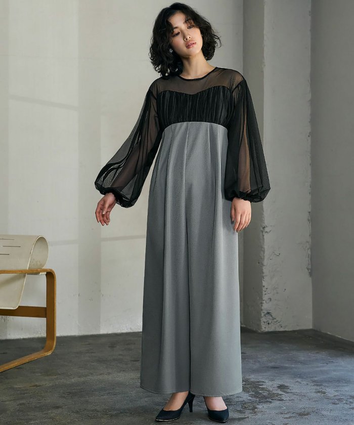 【ガール/GIRL】の【在庫限りの限定プライス】リネンタッチチュールドッキングオールインワンパンツドレス インテリア・キッズ・メンズ・レディースファッション・服の通販 founy(ファニー) https://founy.com/ ファッション Fashion レディースファッション Fashion for Women パンツ Pants & Trousers 新作・新入荷 New Arrivals / New In プチプライス・低価格 Affordable / Budget Price リネン Linen, Linen Fabric |ID: prp329100004433640 ipo3291000000035900424